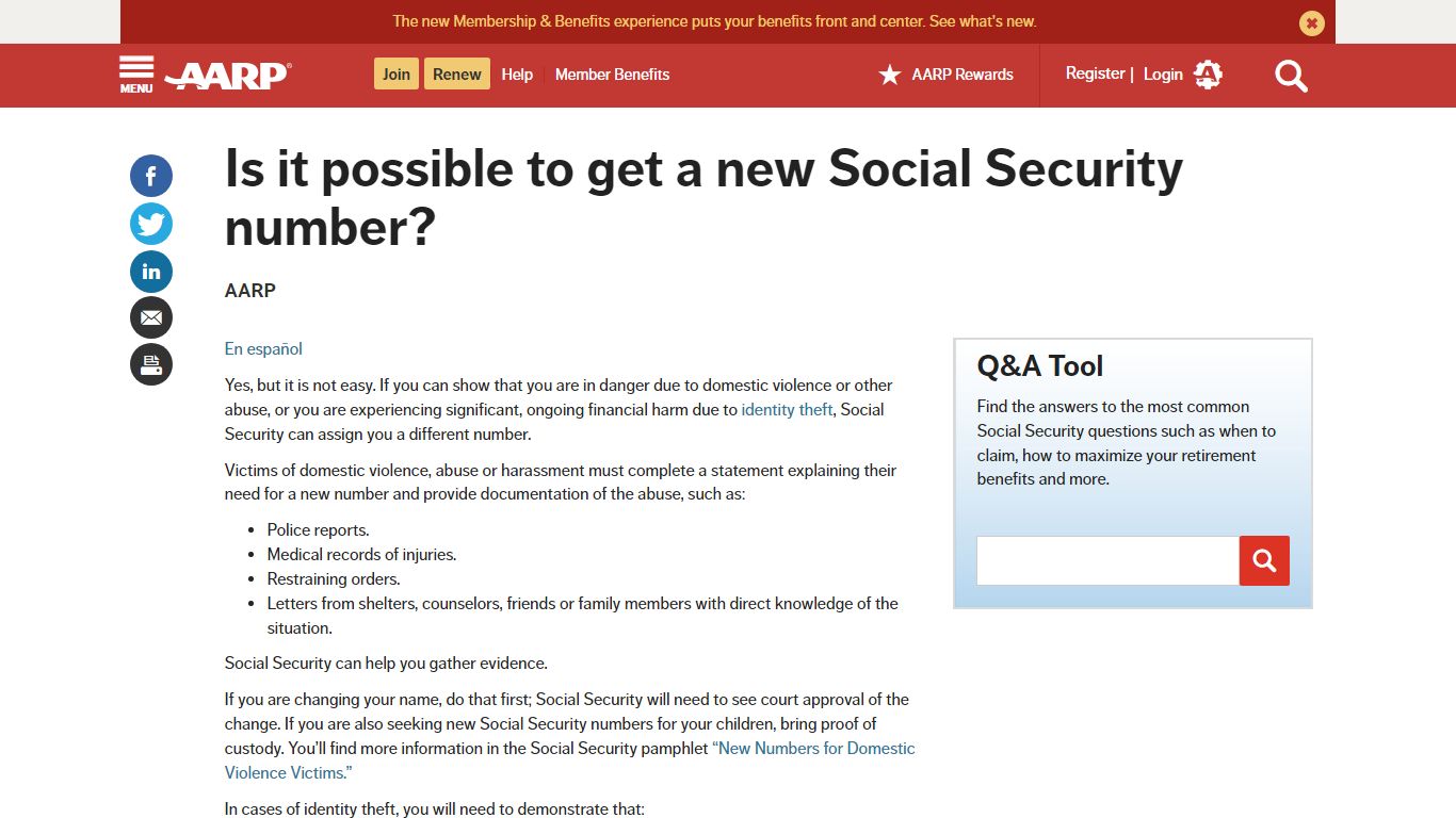How To Get A New Social Security Number - AARP